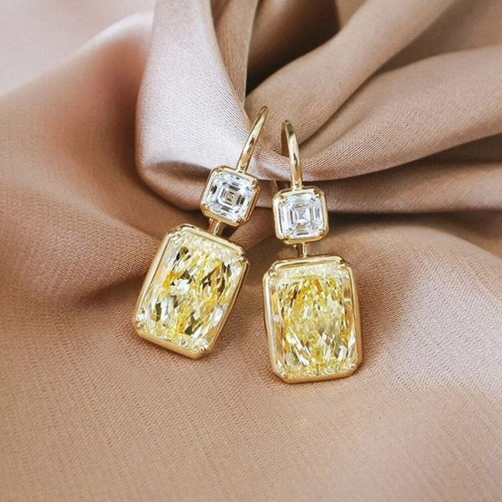 Edel Schmuck, CAOSHI Temperament Crystal Drop Earrings for Women Noble Party Accessories Luxury Lady Exquisite Design Anniversary Gift Jewelry