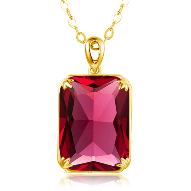 Edel Schmuck, Famous Brand Yellow Cristal Gemstone 14K Gold Silver Pendant 925 Sterling Silver Pendants Necklace Trendy Fine Jewelry Accessory