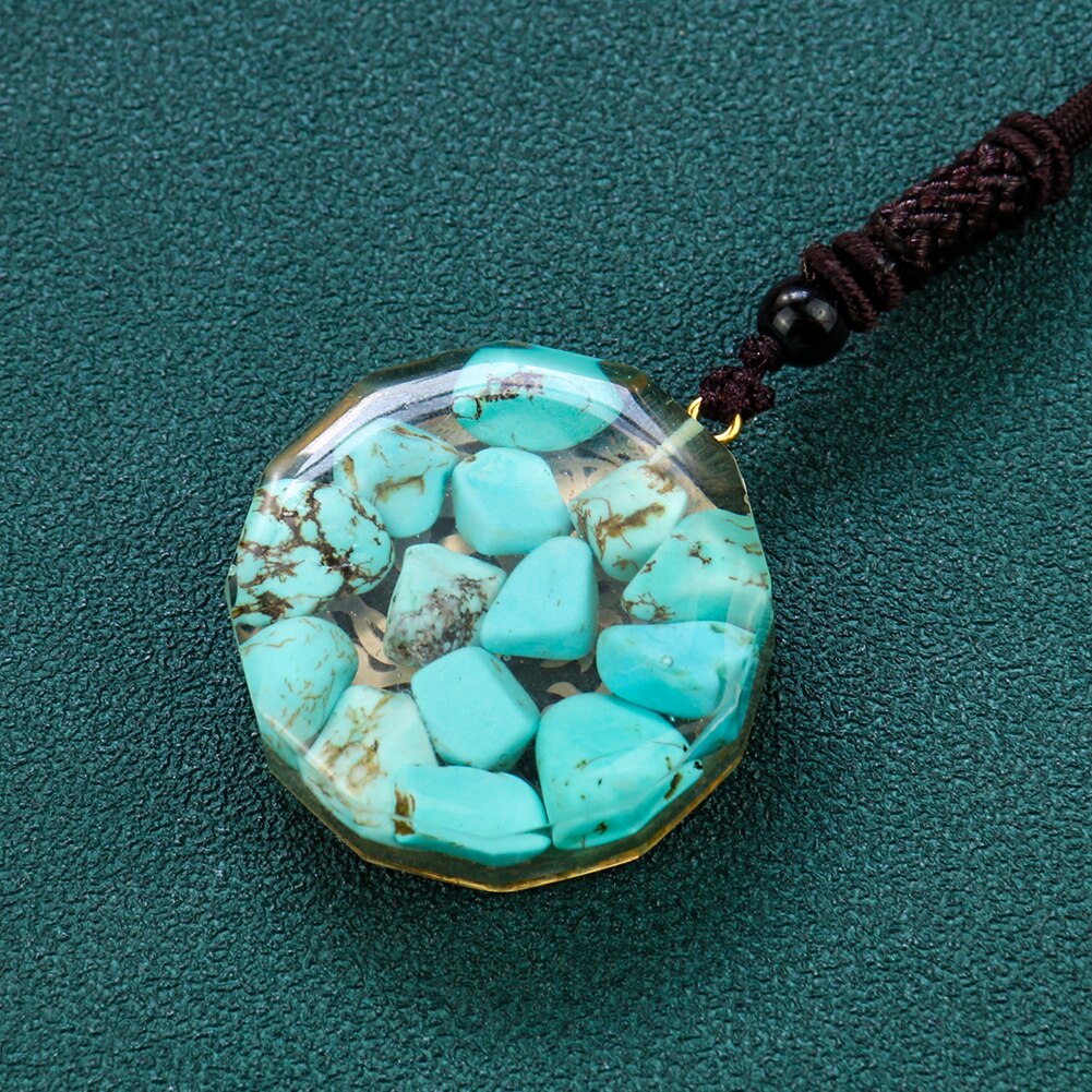 Orgone Tree of Life Necklace Energy Stone Orgonite Pendant Synthetic Kallaite Reiki Healing Chakra Meditation Woman Jewelry Gift