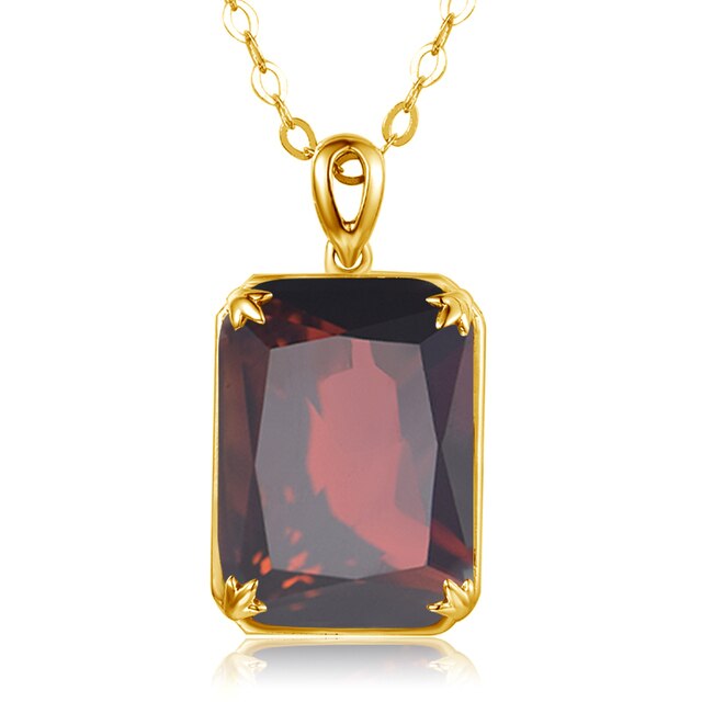 Edel Schmuck, Famous Brand Yellow Cristal Gemstone 14K Gold Silver Pendant 925 Sterling Silver Pendants Necklace Trendy Fine Jewelry Accessory