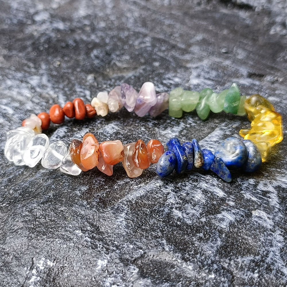 Gift accsessoires 11pcs/Set with Gift Box Natural Healing Crystal Stone Chakras Bracelet Quartz Mineral Ornaments Crafts Pendant Necklaces