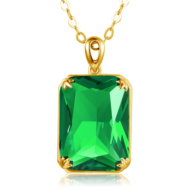 Edel Schmuck, Famous Brand Yellow Cristal Gemstone 14K Gold Silver Pendant 925 Sterling Silver Pendants Necklace Trendy Fine Jewelry Accessory