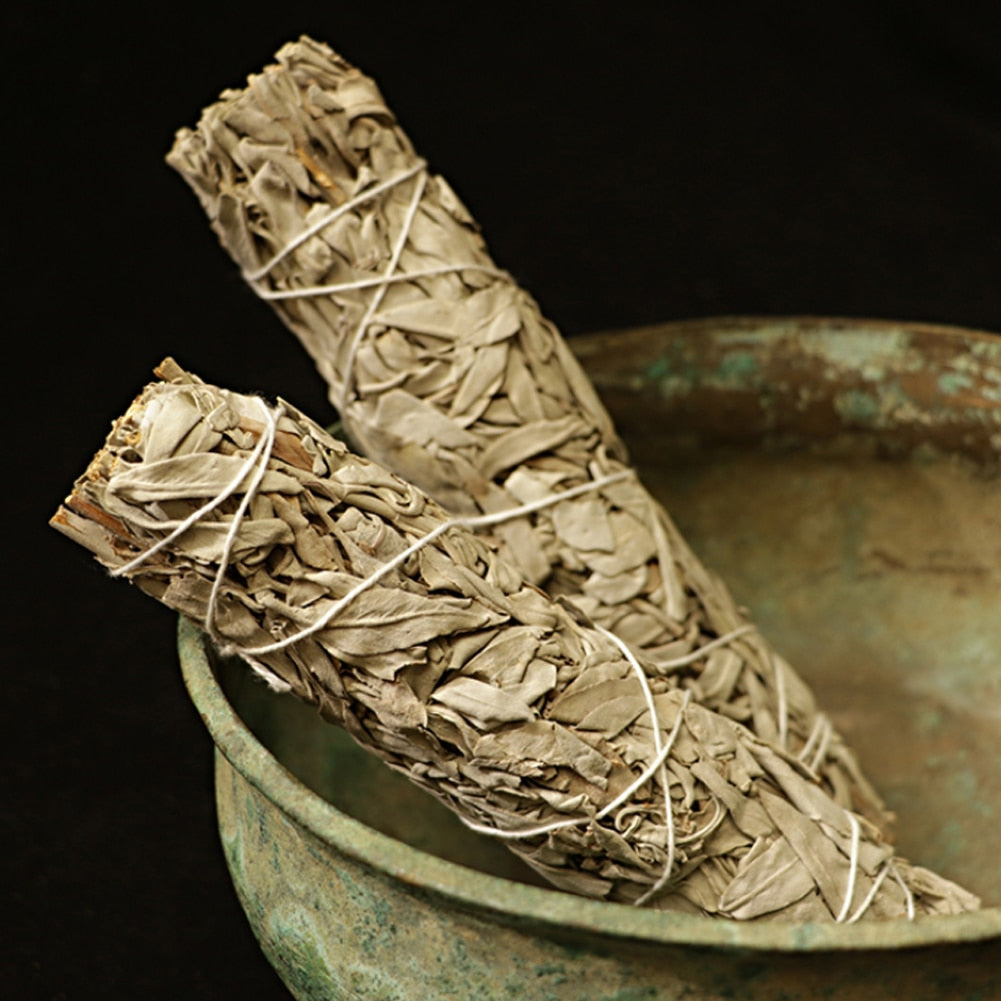 Natural White Sage Palo Santo Incense Bundle Smudge Sticks California Pure Leaf Home Reiki Cleaning Purification Smoky Sage
