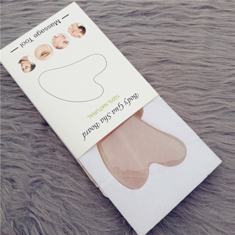 high-quality Quartz Jade Roller Massager For Face Body Anti-aging Natural Stone Guasha Scraper Massage tools