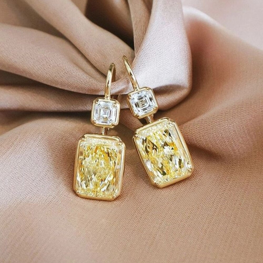 Edel Schmuck, CAOSHI Temperament Crystal Drop Earrings for Women Noble Party Accessories Luxury Lady Exquisite Design Anniversary Gift Jewelry