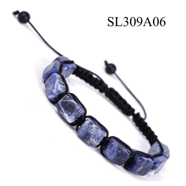 7 Chakra Stone Bracelets Reiki Natural Gemstone Bracelets for man, Women Girls Yoga Wrist Chain Braided Rope Bracelets