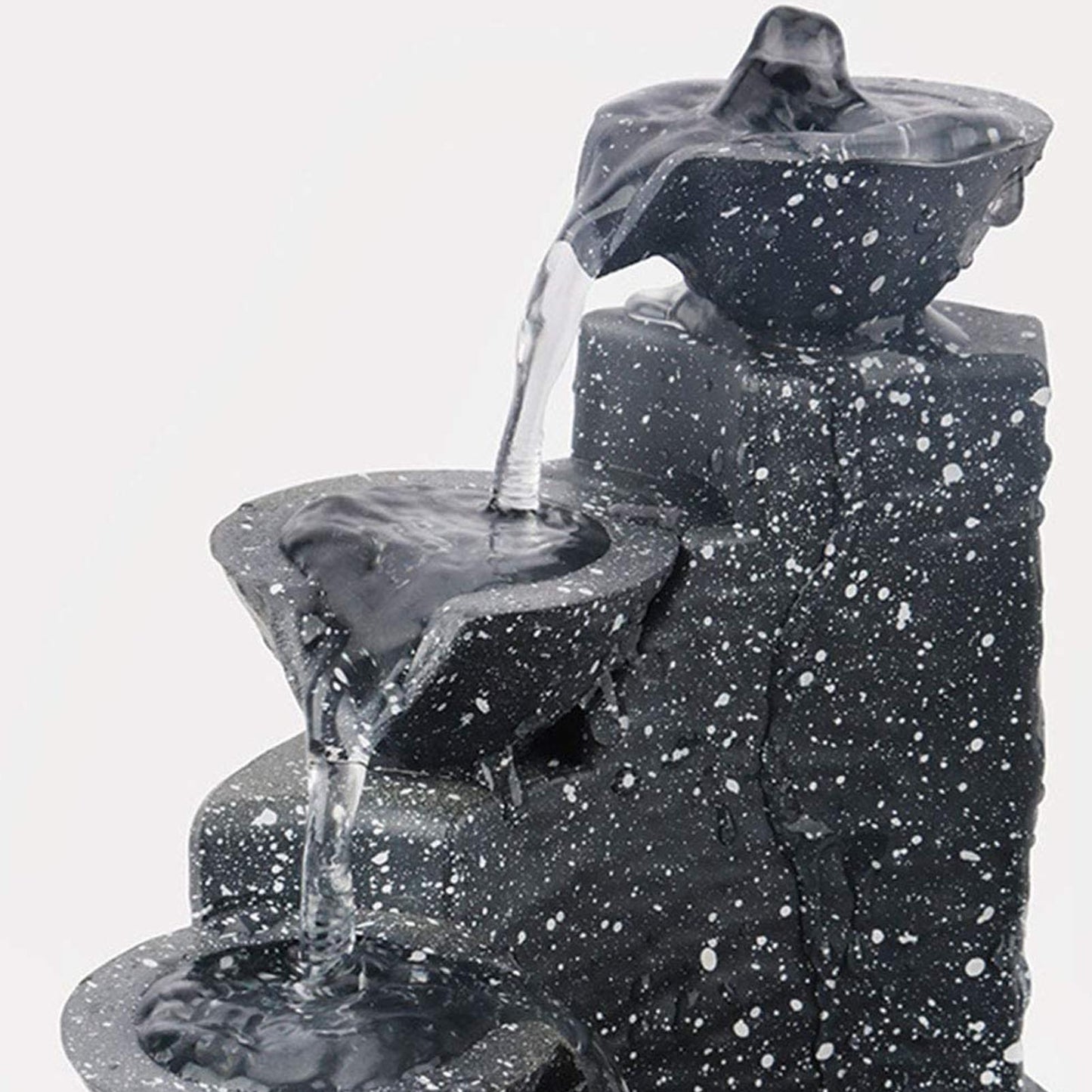 Tabletop Fountain Ornaments With LED Lights Rock Falls Indoor Waterfall Calming Relaxing Water Sound Small Desktop Fountains