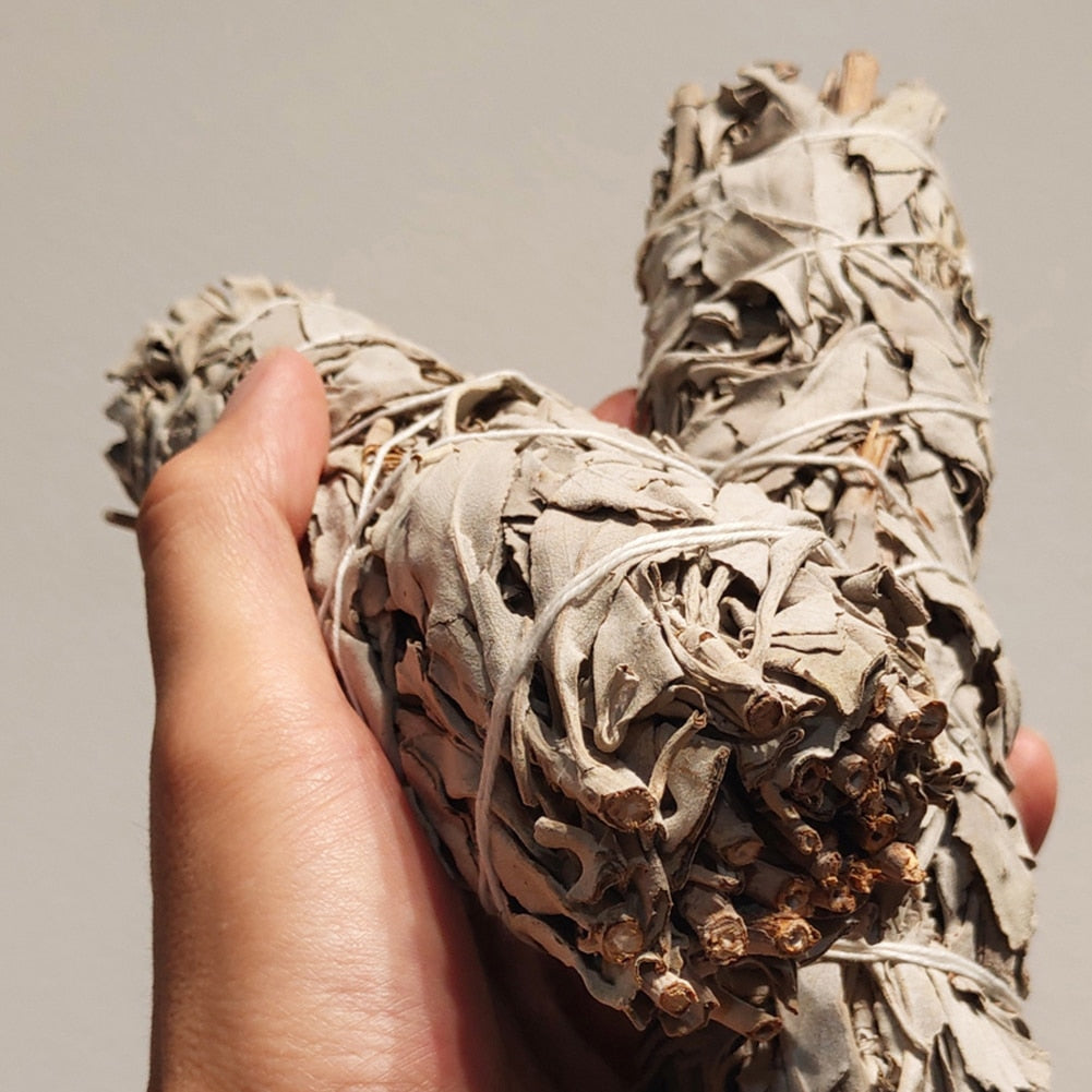Natural White Sage Palo Santo Incense Bundle Smudge Sticks California Pure Leaf Home Reiki Cleaning Purification Smoky Sage
