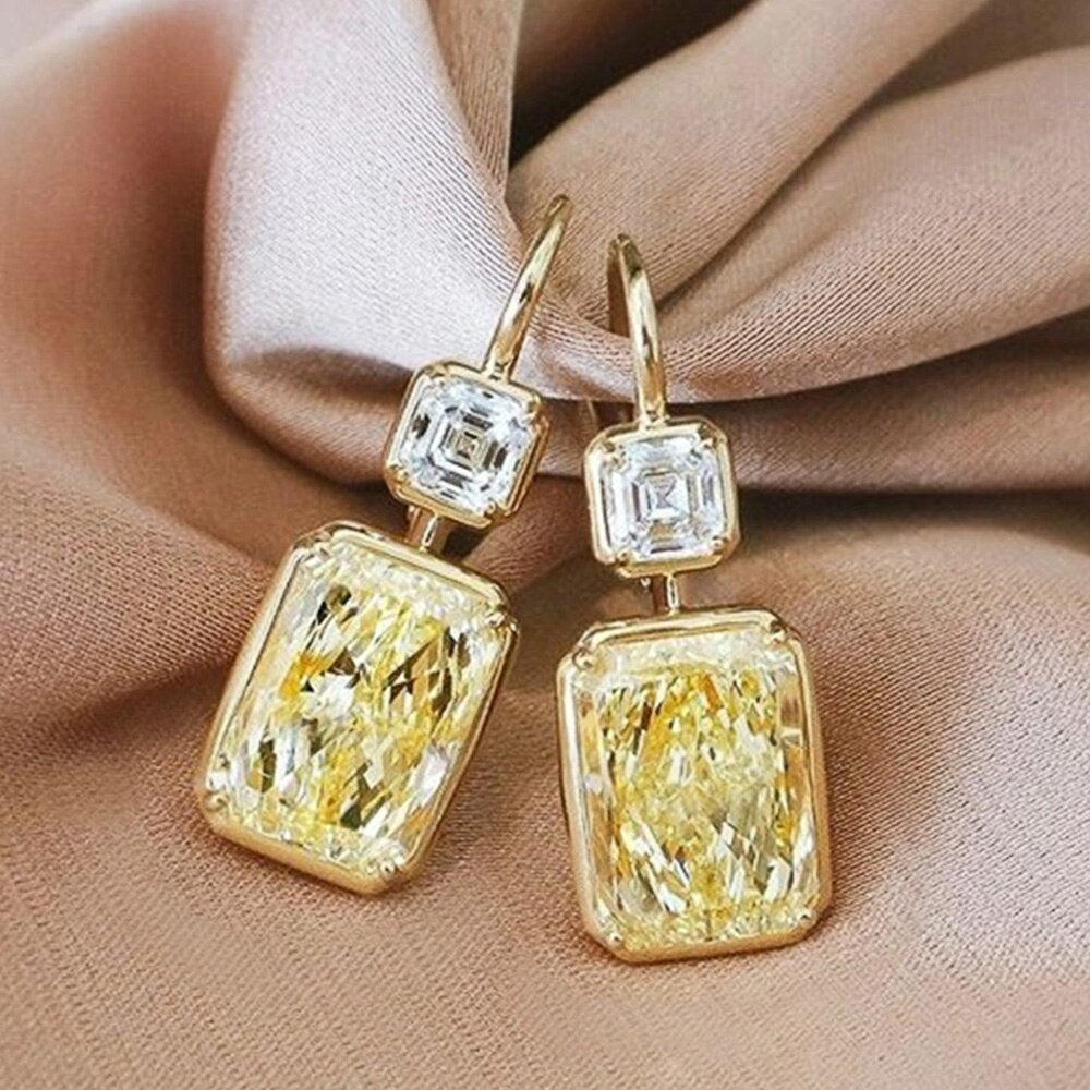 Edel Schmuck, CAOSHI Temperament Crystal Drop Earrings for Women Noble Party Accessories Luxury Lady Exquisite Design Anniversary Gift Jewelry