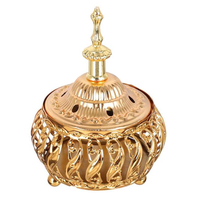 Incense Burner Holder Metal Censer Cone Arabian Stick Frankincense Vintage Bakhoor Coil Ash Catcher Iron Aromatherapy Fragrance