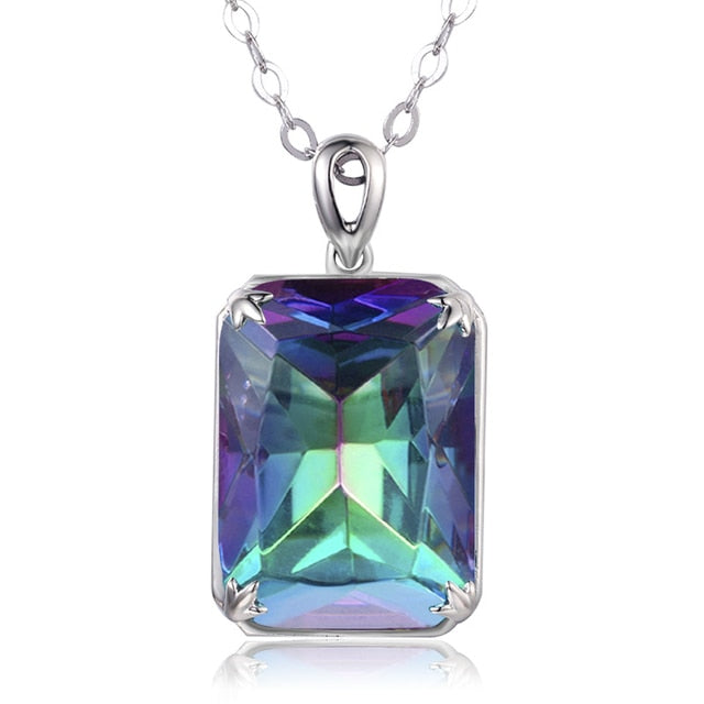 Edel Schmuck, Famous Brand Yellow Cristal Gemstone 14K Gold Silver Pendant 925 Sterling Silver Pendants Necklace Trendy Fine Jewelry Accessory
