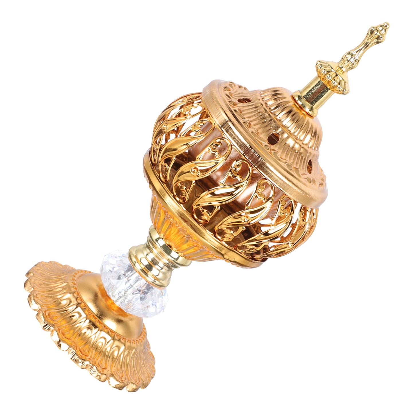 Incense Burner Holder Metal Censer Cone Arabian Stick Frankincense Vintage Bakhoor Coil Ash Catcher Iron Aromatherapy Fragrance