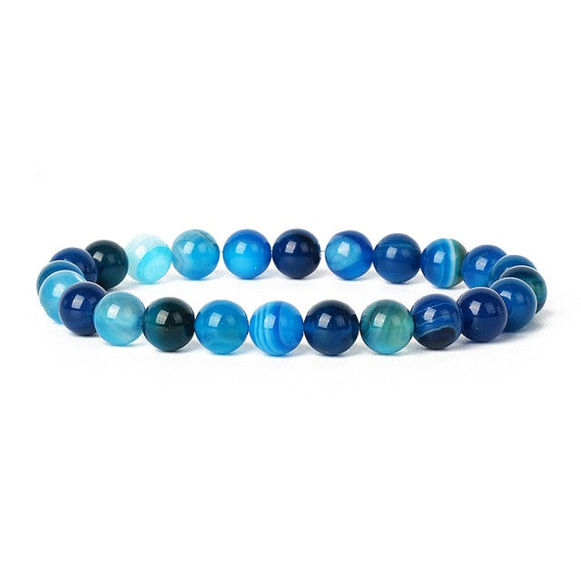 6/8mm Reiki Chakra Beads Bracelets Men Labradorite Agat Quartzs Bracelets For Women Natural Stone Healing Bangles Yoga Jewelry