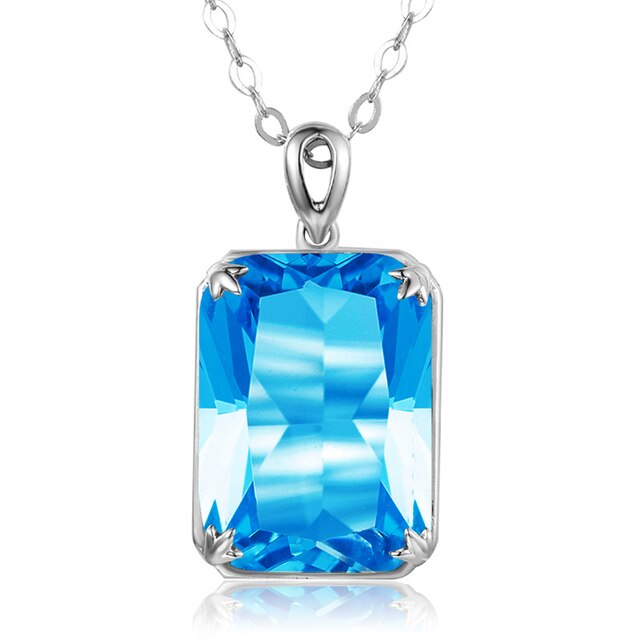 Edel Schmuck, Famous Brand Yellow Cristal Gemstone 14K Gold Silver Pendant 925 Sterling Silver Pendants Necklace Trendy Fine Jewelry Accessory