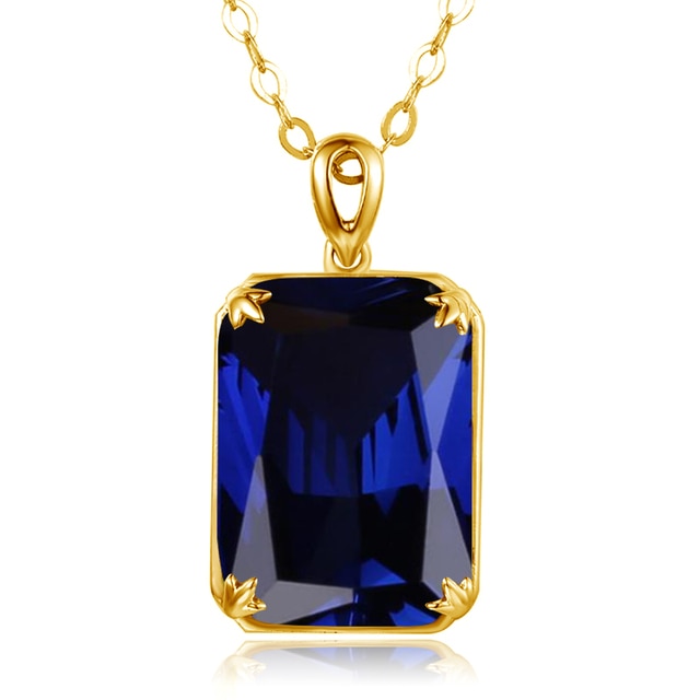 Edel Schmuck, Famous Brand Yellow Cristal Gemstone 14K Gold Silver Pendant 925 Sterling Silver Pendants Necklace Trendy Fine Jewelry Accessory